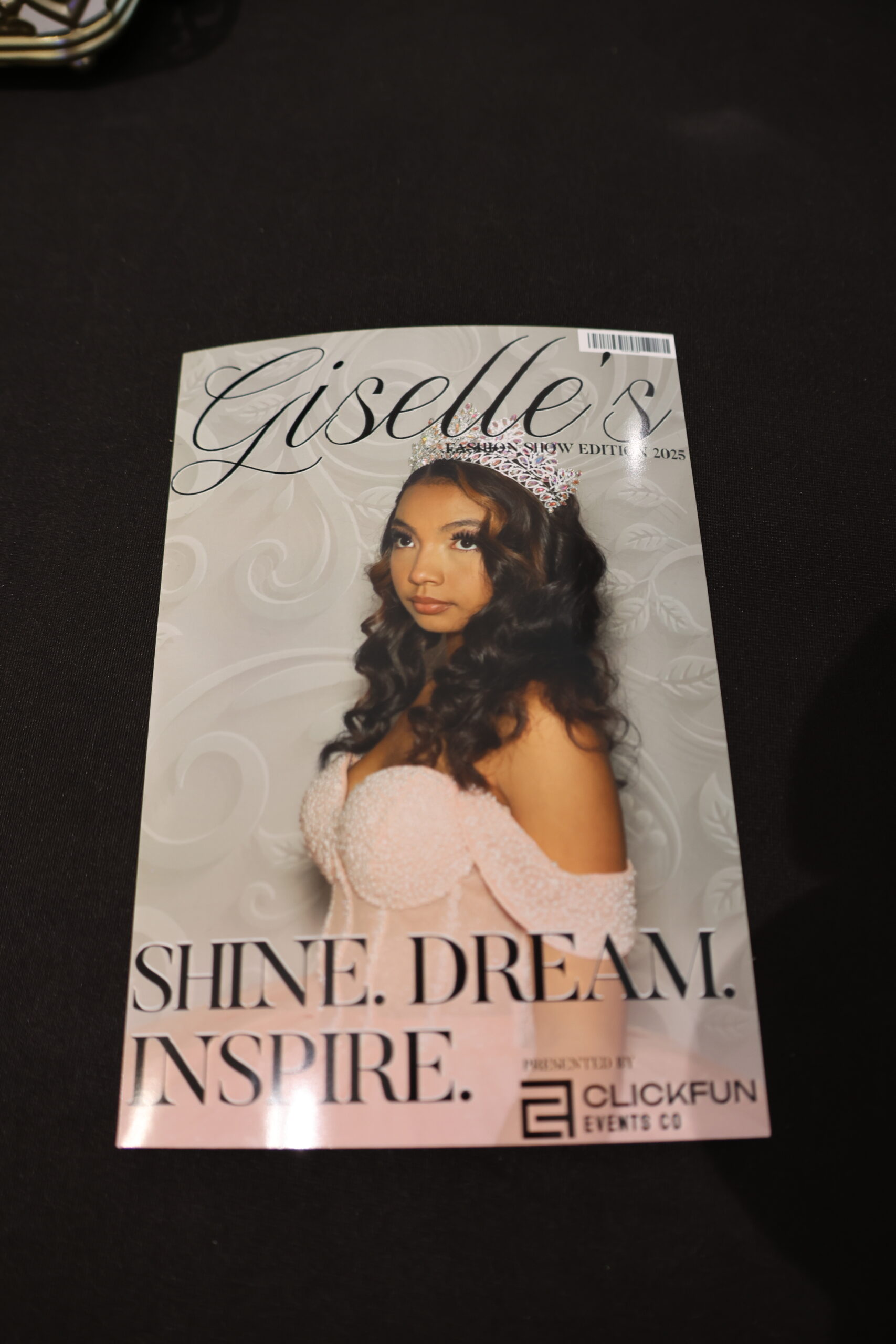 "Giselle" branded magazine cover with a woman's portrait