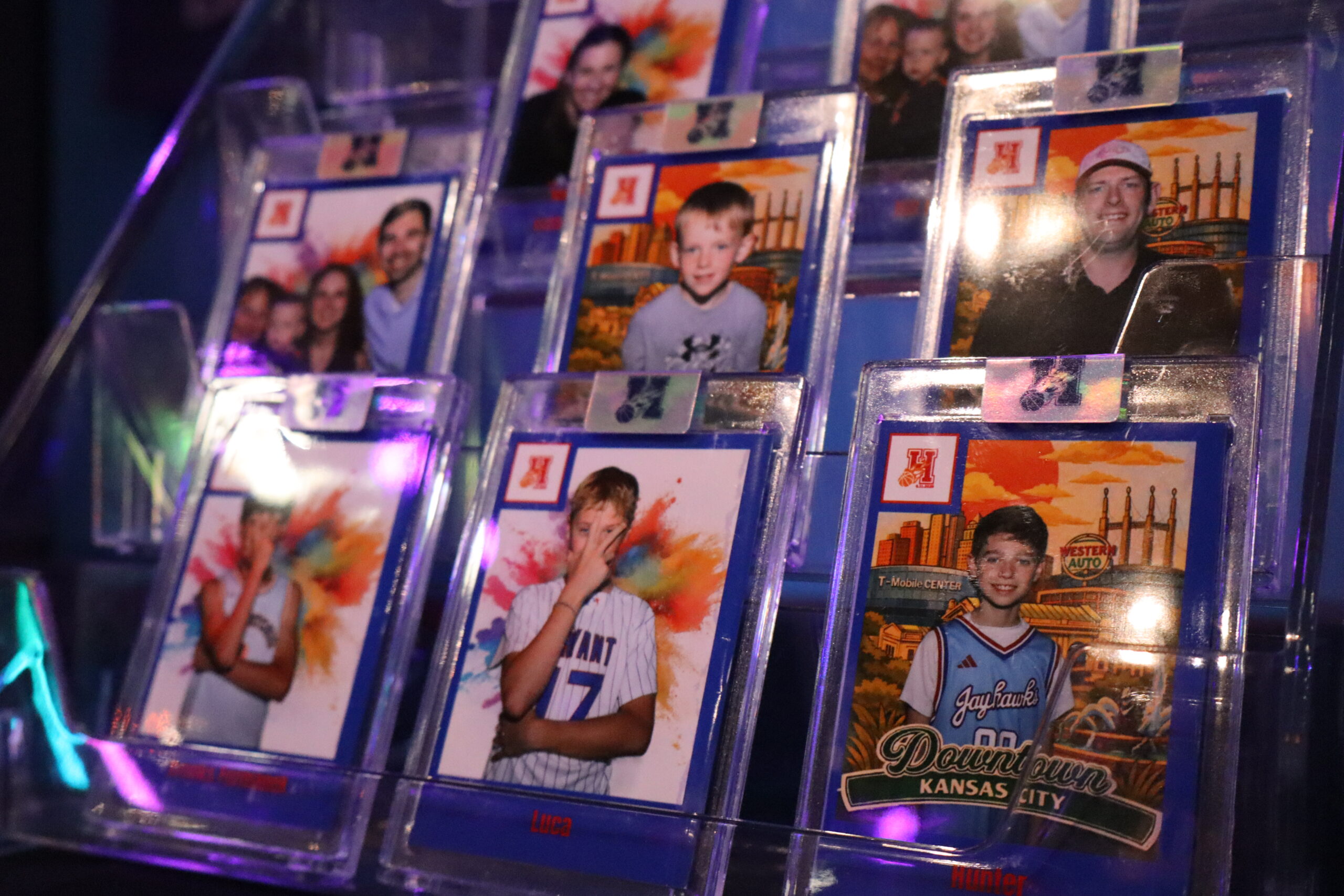 Collage of printed photo booth strips
