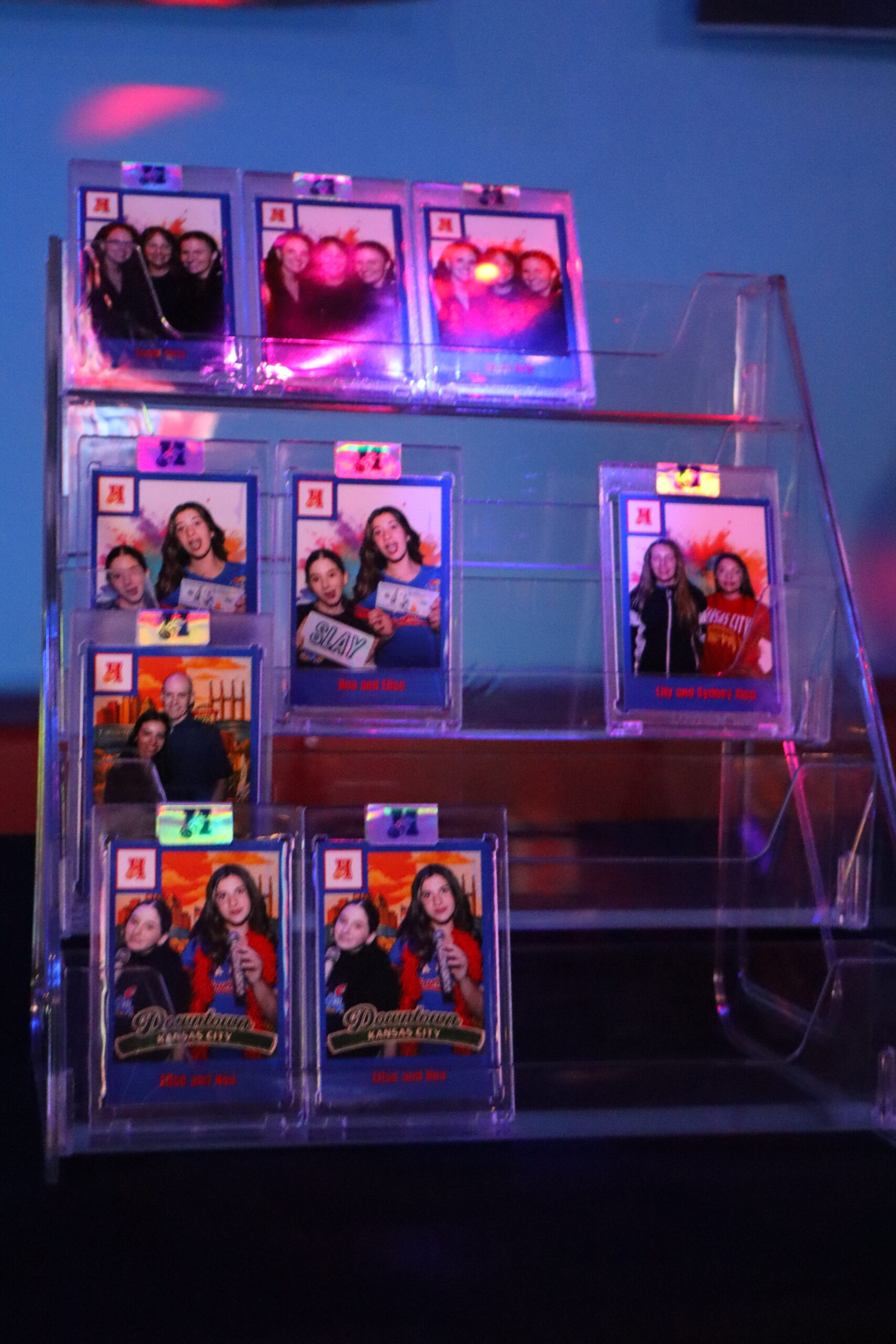 Colorful collage of people at a photo booth event