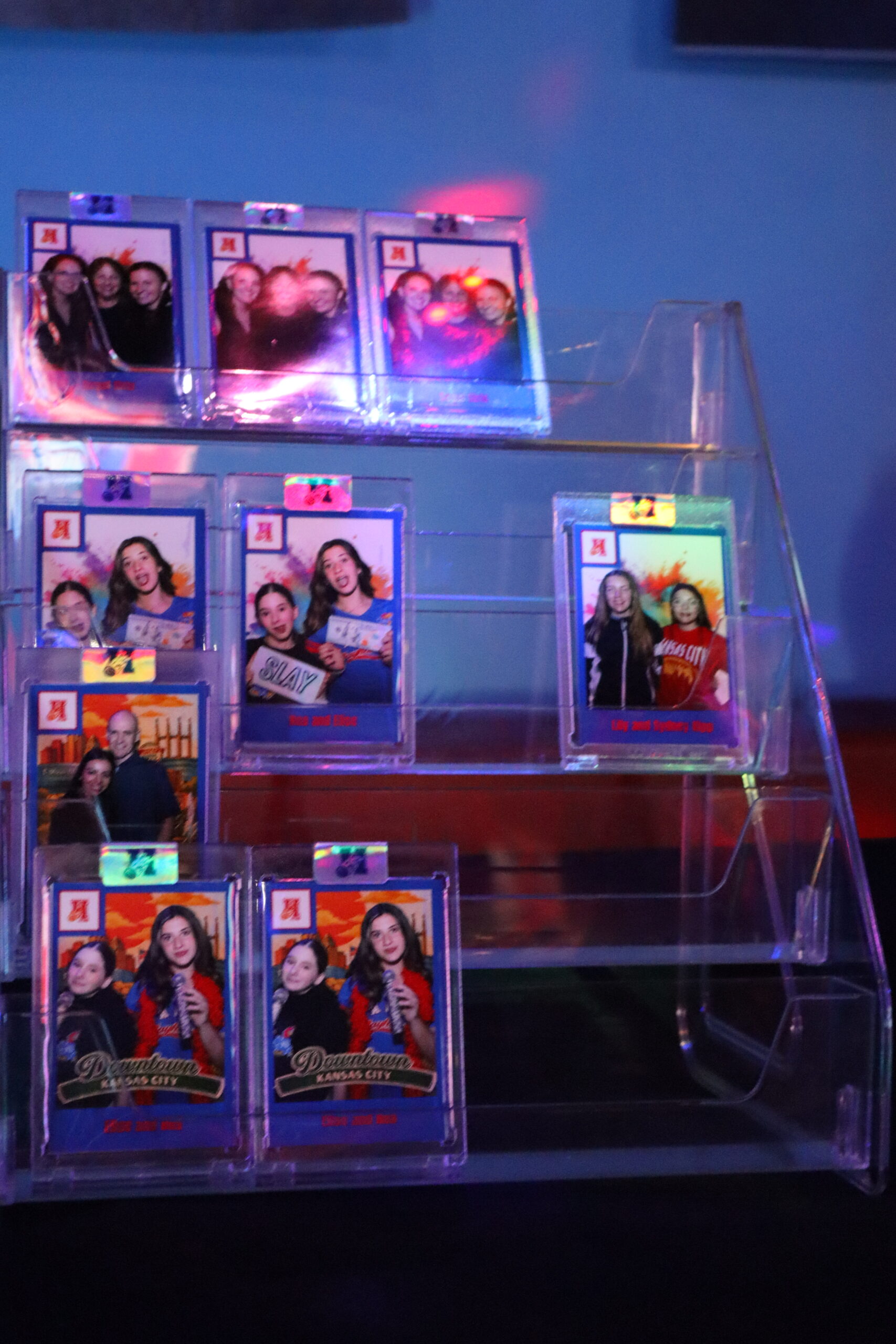 Colorful collage of people at a photo booth event